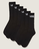 Classic Crew Socks 6-Pack in Black | Vans discount