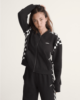 Rookie Track Zip Sweatshirt in Checkerboard Black | Vans discount