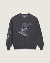 Waffle Shop Skate Crest Crewneck Sweatshirt in Charcoal Grey | Vans outlet