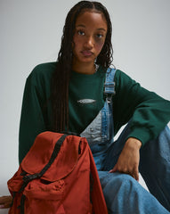 Salton Pearls Crew Sweatshirt in Emerald Green | Vans outlet