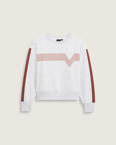 Faster Crew Sweatshirt in Heather White / Port Royal Red | Vans near me
