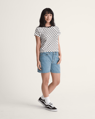 Check-5 Mid Rise Shorts in Stonewash Blue | Vans discount