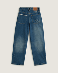 Sirelle Embroidered Denim Pants in Vintage Indigo Blue | Vans outlet