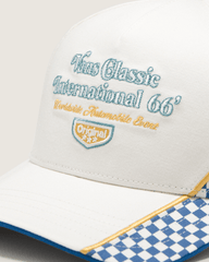 Vans Classic Strapback Hat in White / Blue | Vans outlet