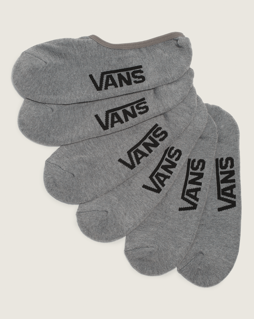 Classic No Show Socks 3-Pack in Heather Grey | Vans sale