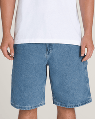 Drill Chore Loose Denim Shorts in Stone Wash Blue | Vans sale