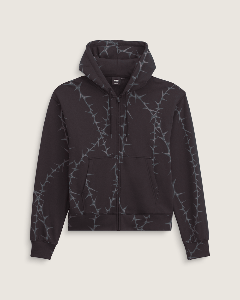 Prickler Patch Zip Hoodie in Black | Vans discount