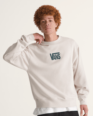 Stretch Logo Crew Sweatshirt in Oatmeal Beige | Vans discount