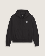 Stretch Logo Zip Hoodie in Black / White | Vans online