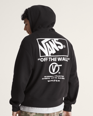 Stacked Hi Pullover Hoodie in Black / White | Vans outlet