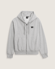 Stretch Logo Zip Hoodie in Cement Heather Grey | Vans online