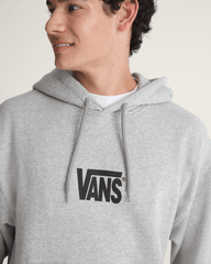 Stretch Logo Pullover Hoodie in Cement Heather Grey | Vans on sale