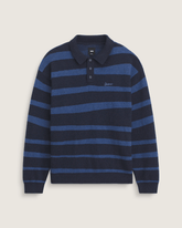 Davis Stripe Polo Sweater in Parisian Night Blue | Vans sale