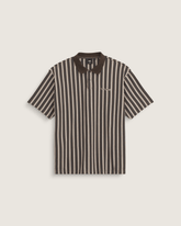 Layton Stripe Polo Shirt in Demitasse Brown | Vans near me