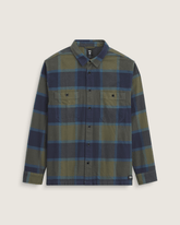 Larkspur Plaid Flannel Shirt in Grape Leaf Green / Parisian Night Blue | Vans online