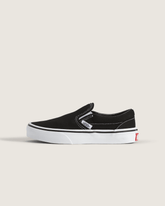 Kids Classic Slip-On Black/True White Shoes | Vans discount