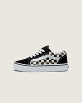 Kids Old Skool Primary Check Black/White Shoes | Vans discount