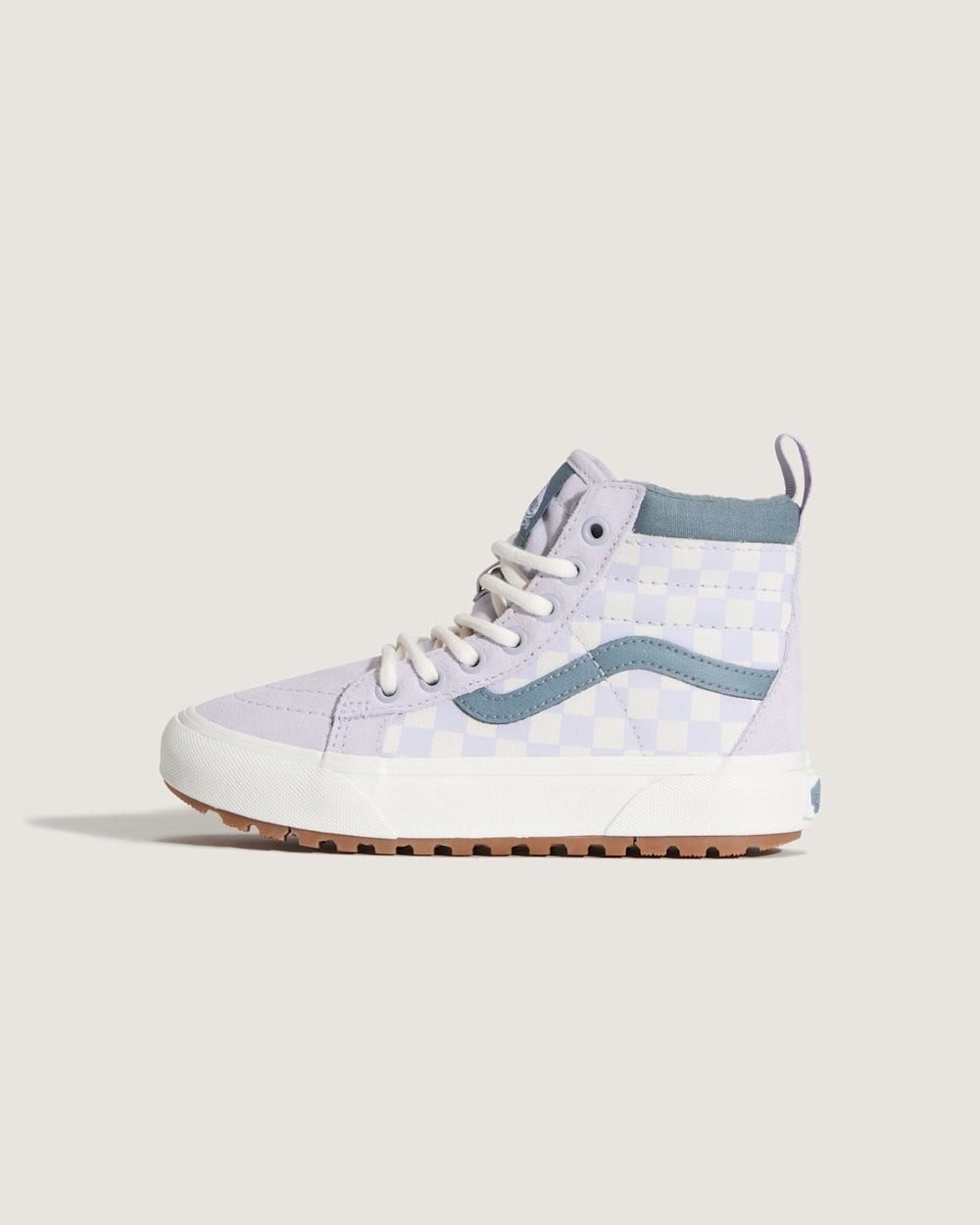 Little Kids Sk8-Hi Water Resistant Checkerboard Shoe in Lilac Mist Purple | Vans near me