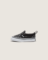 Toddler Classic Slip-On V Checkerboard Shoe in Checkerboard Black / Pewter Grey | Vans discount