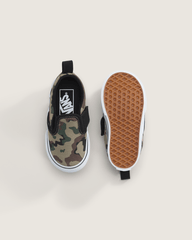 Toddler Classic Slip-On V Shoe in Camo Black / Green | Vans sale