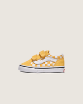 Toddler Old Skool V Checkerboard Shoe in Banana Cream Yellow / White | Vans online