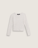 Kids Teri Confetti Rib Long Sleeve Shirt in Marshmallow White | Vans on sale