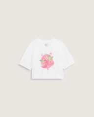 Kids Star Berries Crop T-Shirt in White | Vans online