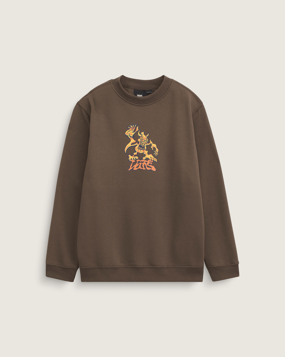 Kids Goblin Step Crew Sweatshirt in Coal Brown | Vans sale