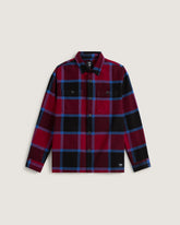 Kids Larkspur Plaid Flannel Shirt in Bordeaux Red / Black | Vans online