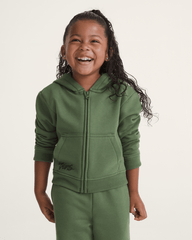 Little Kids Unicorn Zip Hoodie in Pine Forest Green | Vans near me