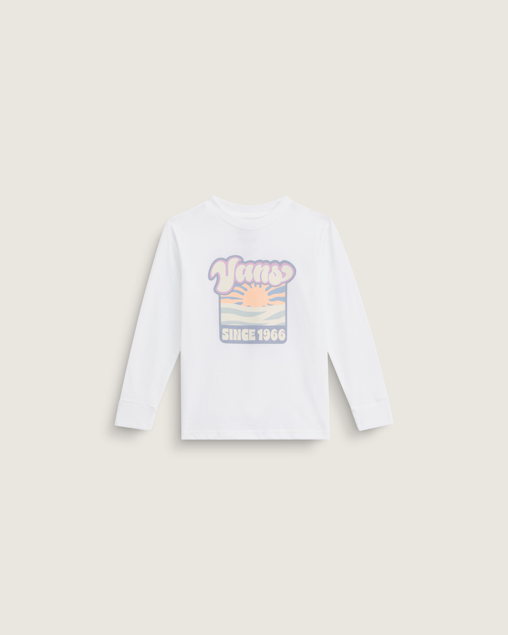 Little Kids Sun Dip Long Sleeve T-Shirt in White | Vans discount