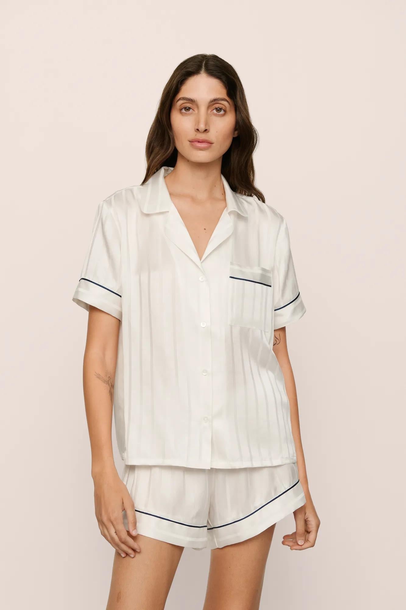 Classic Stripe Jacquard Pearl/Navy,X-Small