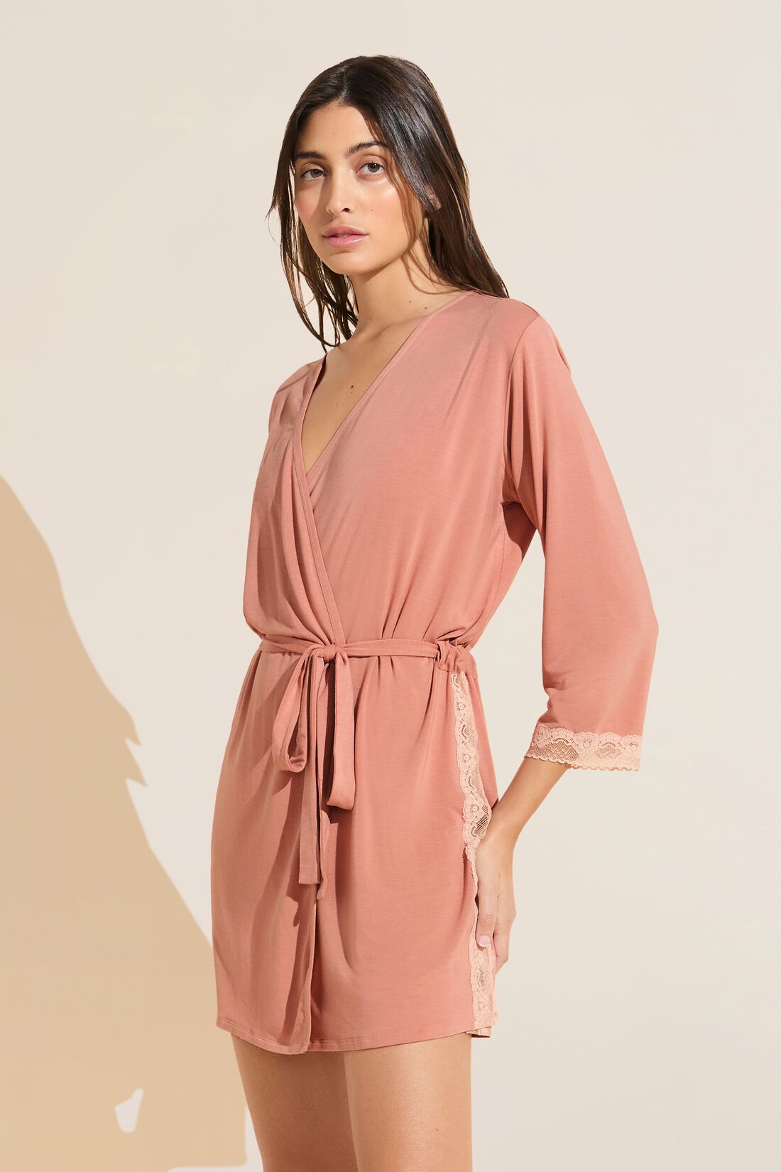 Eberjey Flora TENCEL™ Modal 3/4 Sleeve Robe