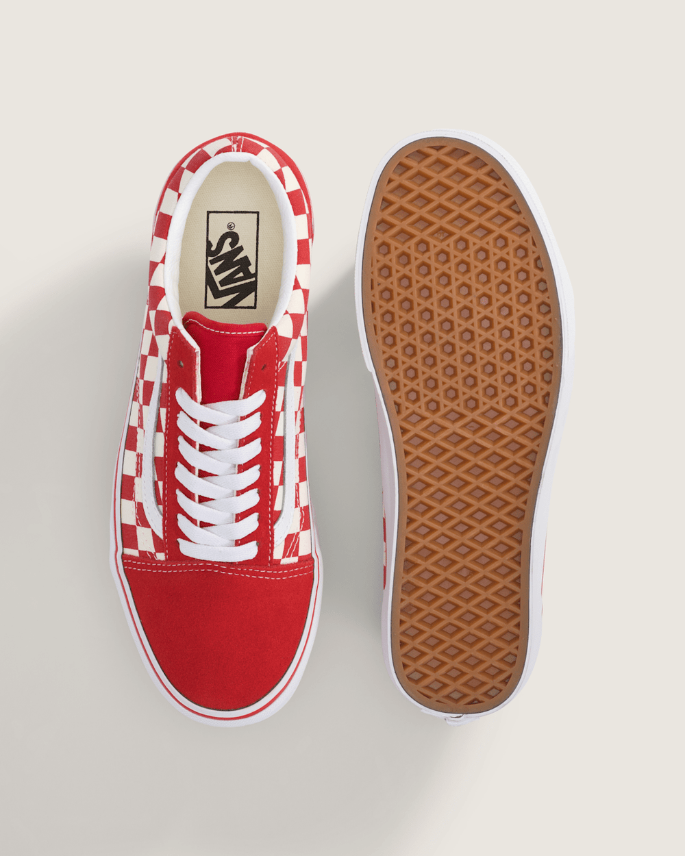 Old Skool Checkerboard Shoe in Checkerboard Racing Red / White | Vans on sale