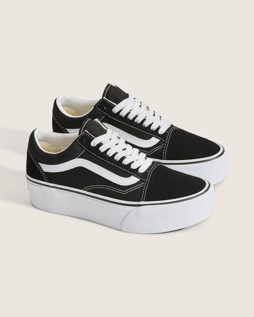 Old Skool Stackform Suede/Canvas Black/True White Shoe | Vans discount