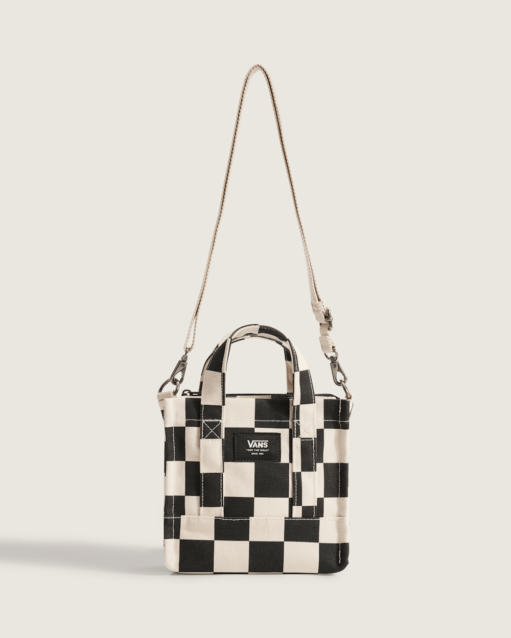 Lil Pergs Checkerboard Tote Bag in Antique White / Black | Vans outlet