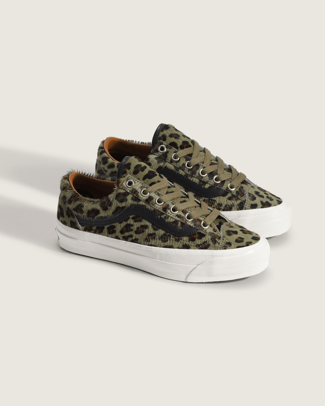Premium Old Skool 36 Shoe in Cheetah Olive Green | Vans outlet