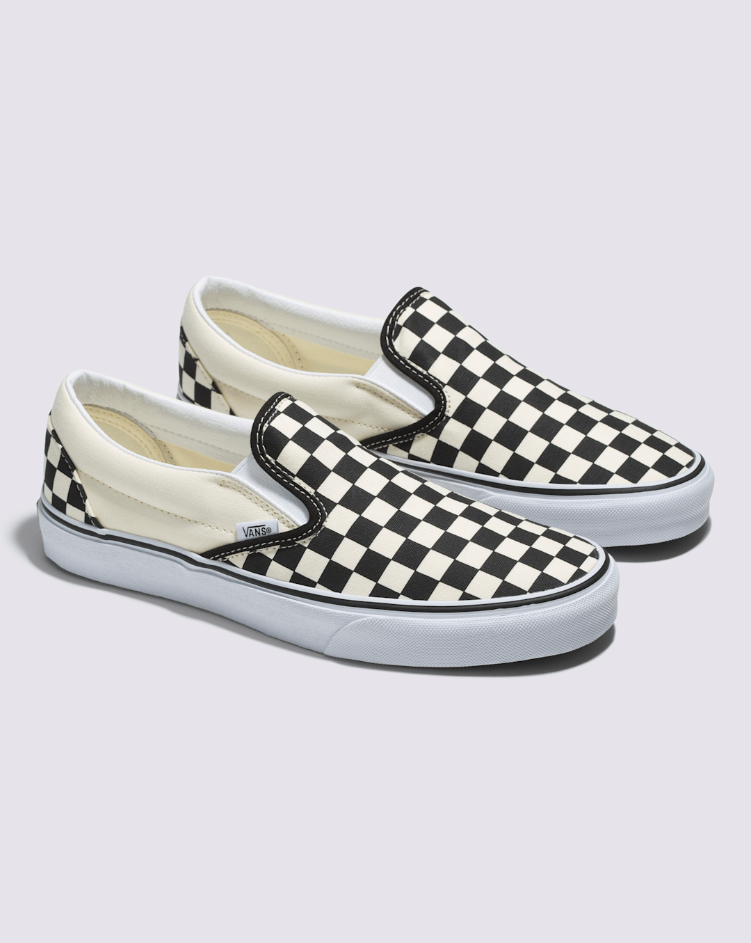 Classic Slip-On Wide Checkerboard Shoe in Checkerboard Black / Classic White | Vans near me