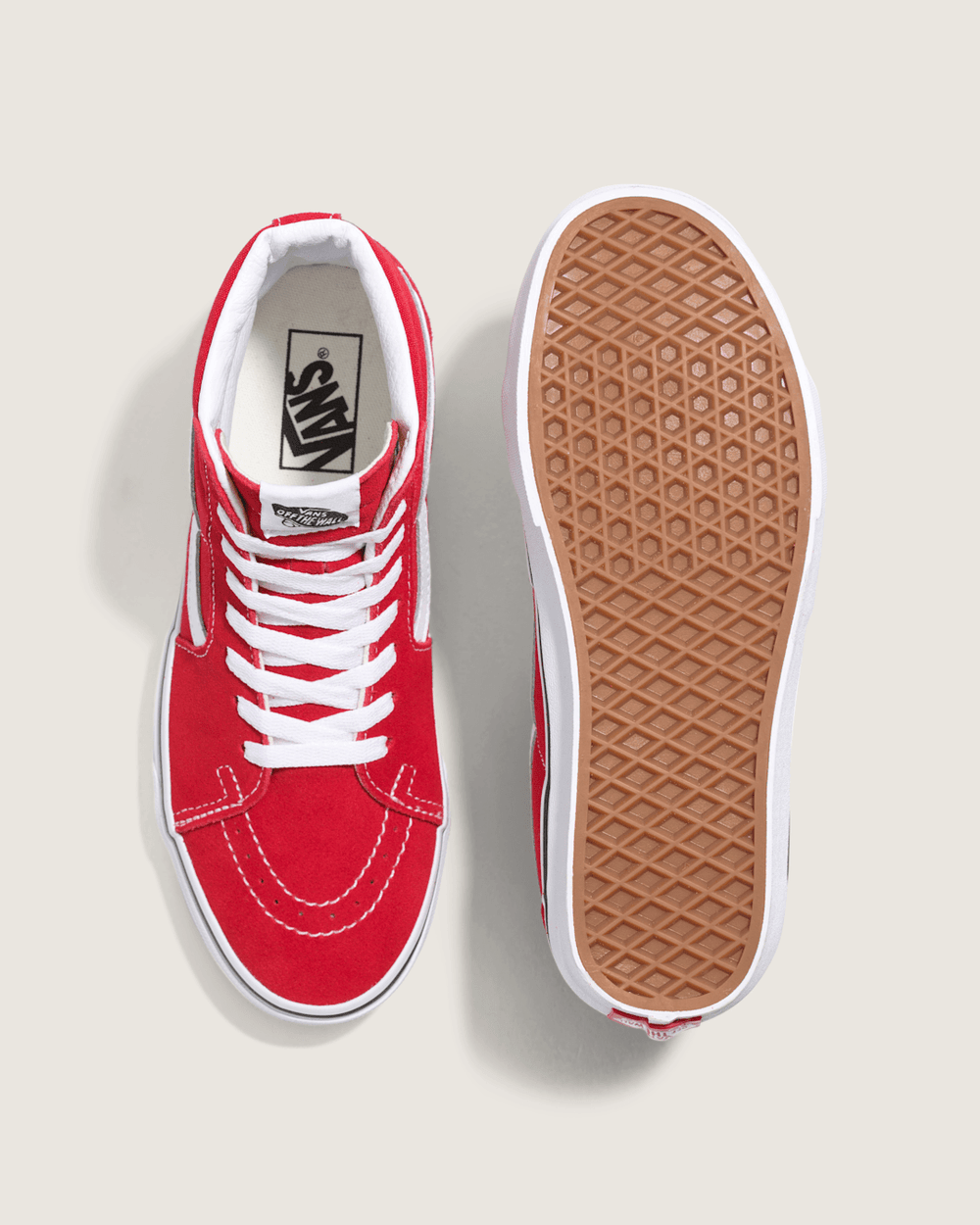 Sk8-Hi Shoe in Racing Red / True White | Vans on sale