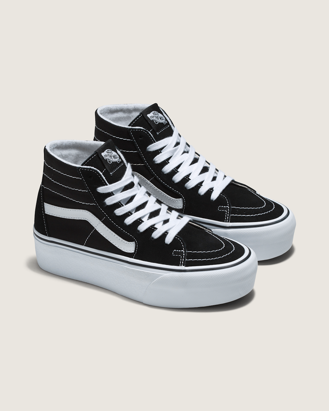 Sk8-Hi Tapered Stackform Black/True White Shoe | Vans sale