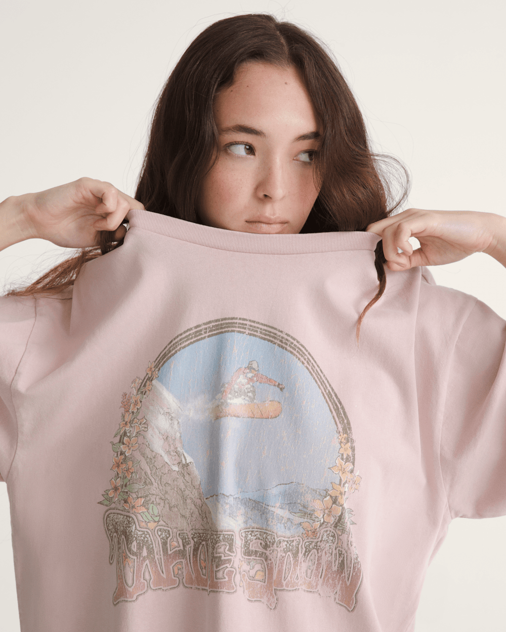 Snow Chutes T-Shirt in Sepia Rose Pink | Vans near me