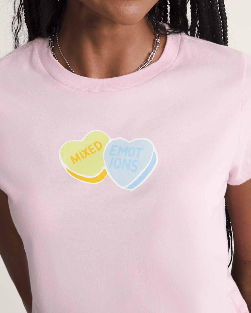 Candy Mixed Emo T-Shirt in Coral Blush Pink | Vans sale