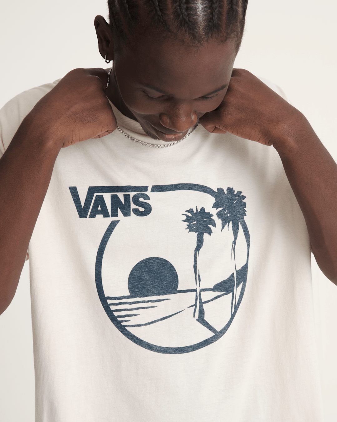 Waffle Shop Sun Vans Style T-Shirt in Marshmallow | Vans outlet