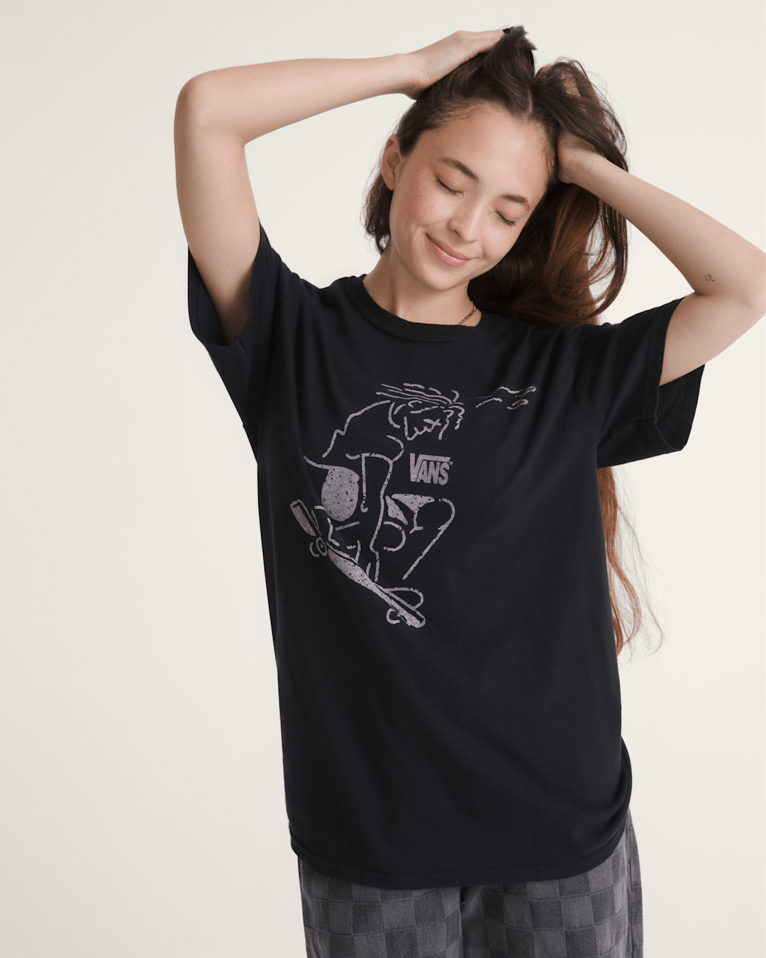 Waffle Shop Skate Crest T-Shirt in Black | Vans sale