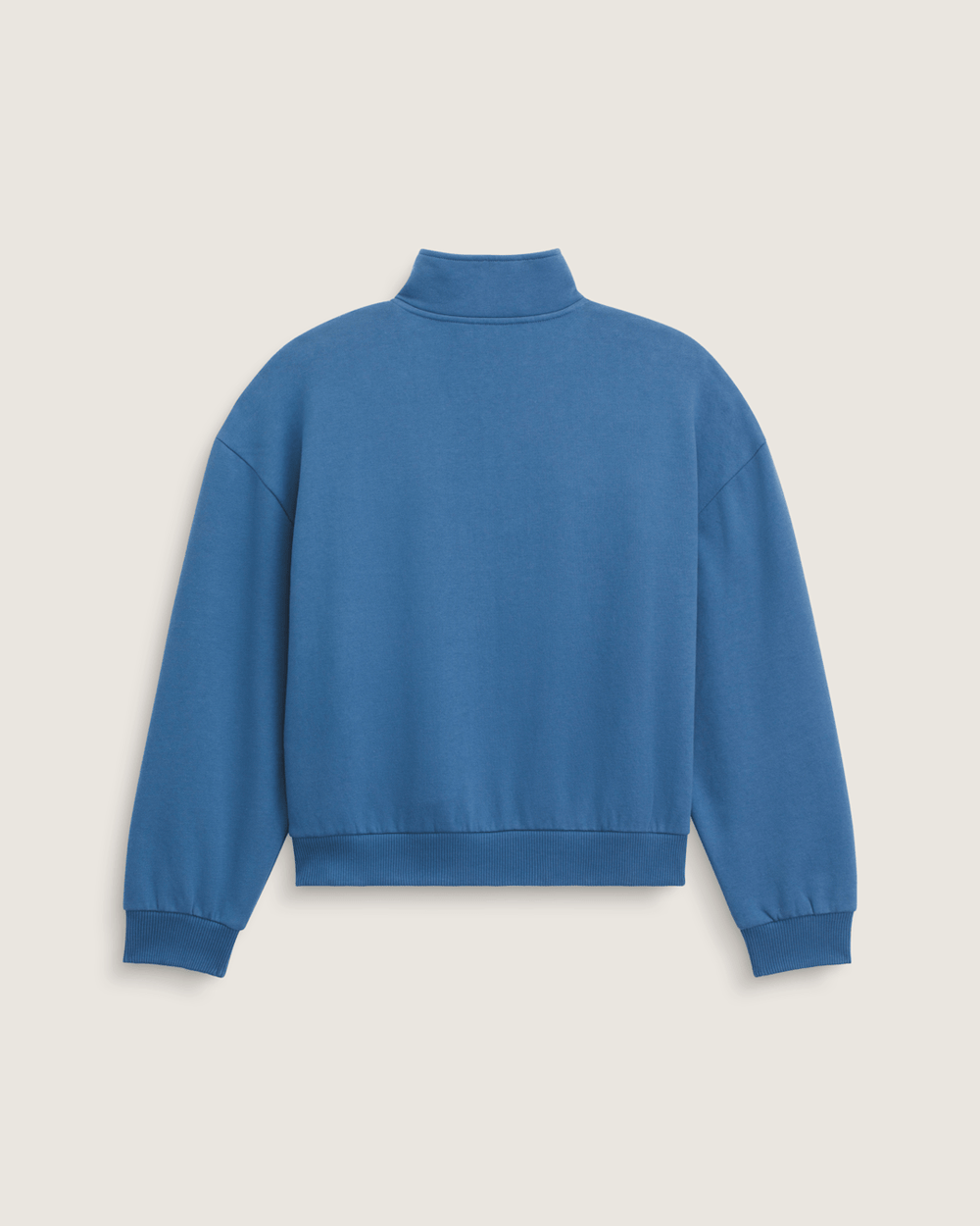 Script Logo Mock Neck Sweatshirt in True Navy Blue | Vans discount