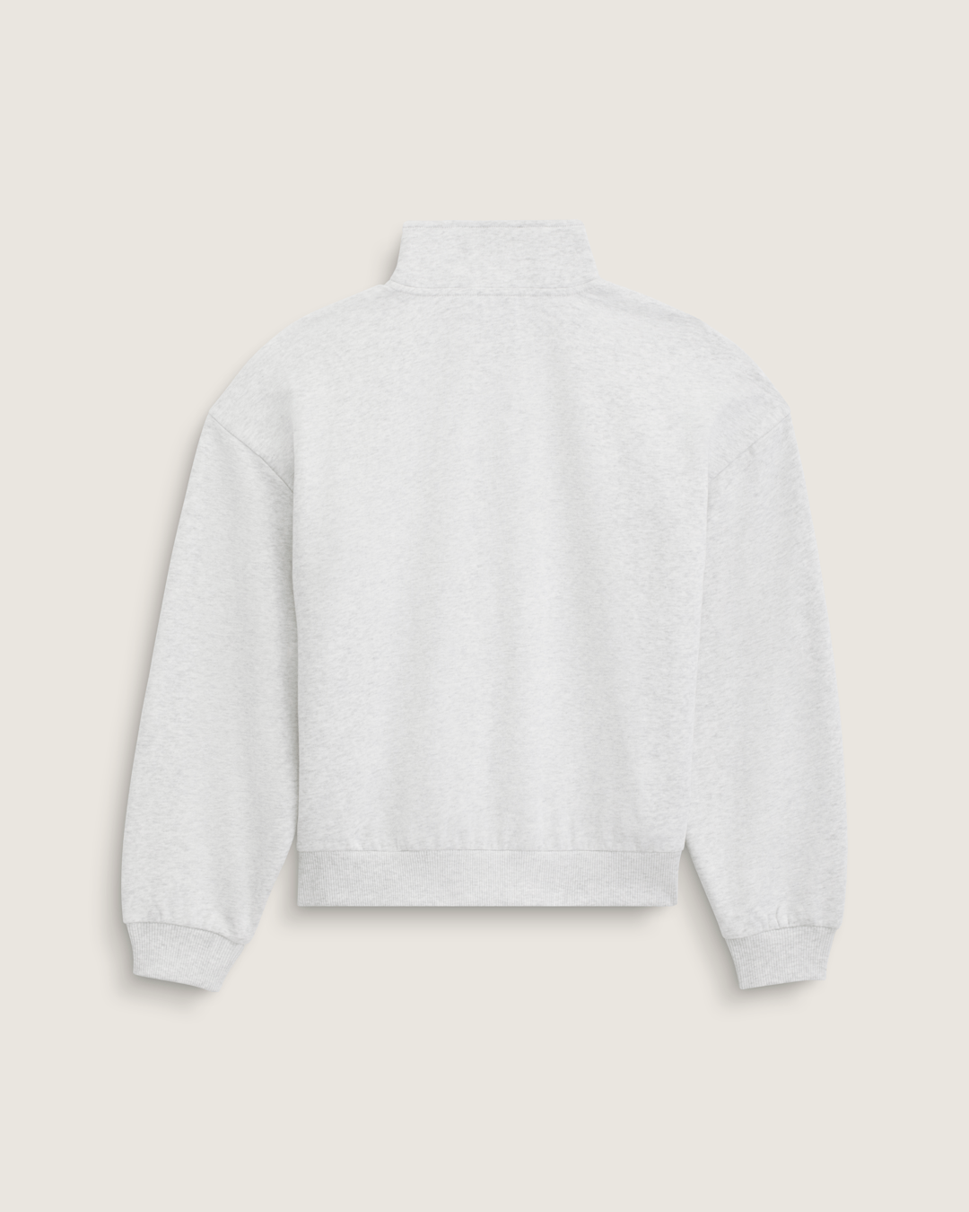 Script Logo Mock Neck Sweatshirt in White Heather | Vans online