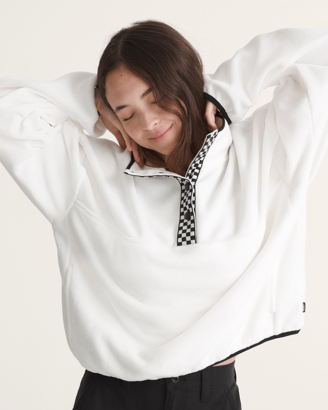 Check Mark Polar Sweatshirt in Egret White | Vans outlet