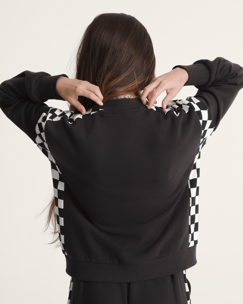 Rookie Track Zip Sweatshirt in Checkerboard Black | Vans discount