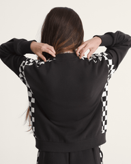 Rookie Track Zip Sweatshirt in Checkerboard Black | Vans discount
