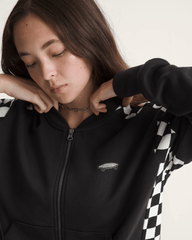Rookie Track Zip Sweatshirt in Checkerboard Black | Vans discount